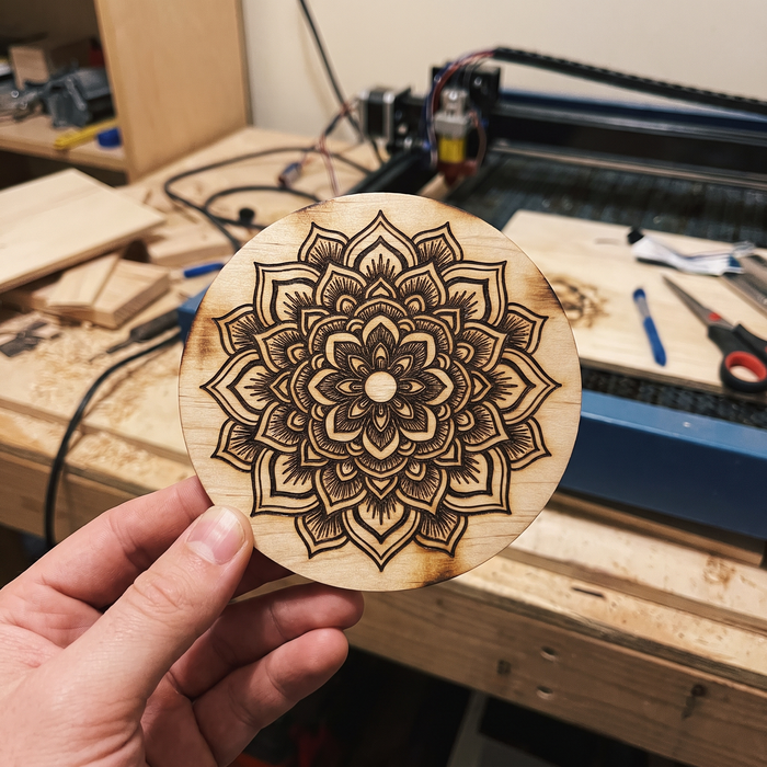 Maker piece cut from a vault file