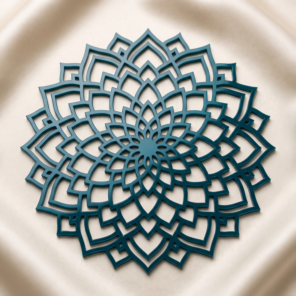 Design cut on cast acrylic